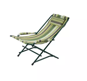 Кресло «Качалка» d20 мм (текстилен зеленая полоска) 